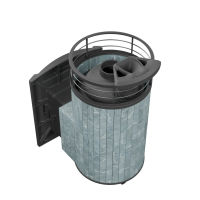 Печь для бани Атмосфера XL до 26 м³ в ламелях + сетка с тоннелем NEW ПроМеталл