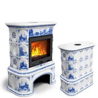 КимрПечь Прованс с дровником центральный Голландия (топка: Ладья-700)