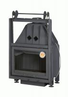 Топка Экокамин Альфа 700 KВ с контргрузом черный шамот