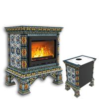 КимрПечь Изразцовая печь Кострома пристенный Март (топка: Ладья-600) (топка: Ладья-600)