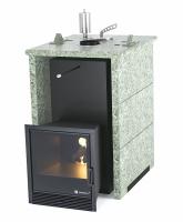 Печь для бани ИзиСтим Анапа в трехстороннем кожухе Жадеит