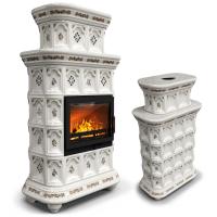 КимрПечь Истра центральный двухъярусный Прованс (комплектация: Облицовка для топок Ладья-600, Antek)