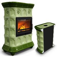 КимрПечь Истра пристенный Олива (комплектация: Ладья-700)