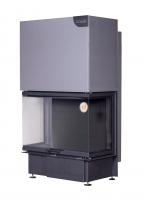 Топка Экокамин Дельта 800 B 3 стекла черный шамот