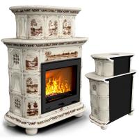 КимрПечь Прованс пристенный двухъярусный Деревня (топка: Ладья-700) (топка: Ладья-700)