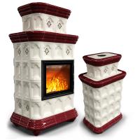 КимрПечь Истра центральный двухъярусный Вишня (комплектация: Облицовка для топки МЛ 700)