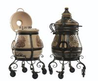 Тандыр ЭКО Греческий с откидной крышкой и откидным поддувалом на колесах