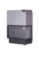 Топка ДЕЛЬТА 1000RB два стекла правая принтинг черный шамот