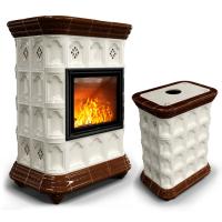 КимрПечь Истра центральный двухъярусный Шоколад (комплектация: Облицовка для топки МЛ 700)