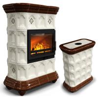 КимрПечь Истра центральный Шоколад (комплектация: Облицовка для топок Ладья-600, Antek)