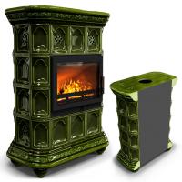 КимрПечь Истра пристенный Хвоя (комплектация: Облицовка для топок Ладья-700, Erik-700)