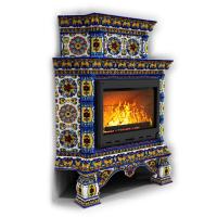КимрПечь Изразцовая печь Кострома угловой двухъярусный Январь (топка: Ладья-700)