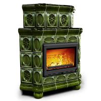 КимрПечь Отопительная печь на дровах Медальон угловой двухъярусный Хвоя (топка: Ладья-600)