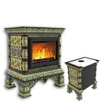 КимрПечь Изразцовая печь Кострома пристенный Июнь (топка: Ладья-600) (топка: Ладья-600)