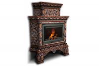 Камин КимрПечь Кострома угловой двухъярусный Декабрь