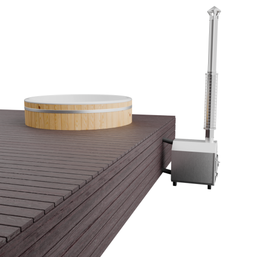 Купель BONDARSPA встраиваемая в террасу. Не полное погружение.