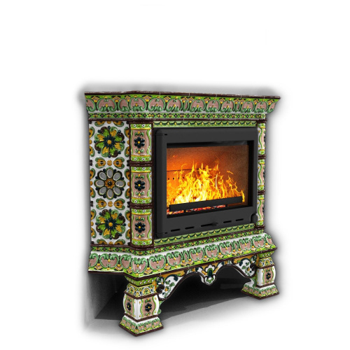 КимрПечь Изразцовая печь Кострома угловой Июль (топка: Ладья-700)