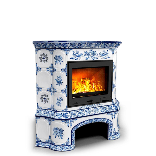 КимрПечь Прованс с дровником угловой Дельфт (топка: Ладья-700)