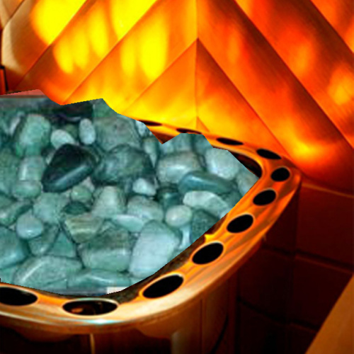 Камень для бань и саун Жадеит шлифованный мини 10 кг