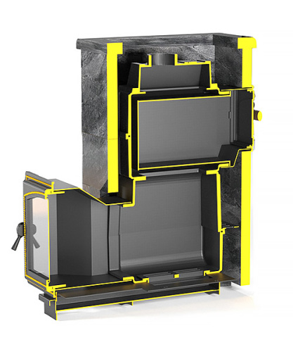 Печь для бани Везувий Легенда Русский Пар 24 (240) в облицовке талькохлорит