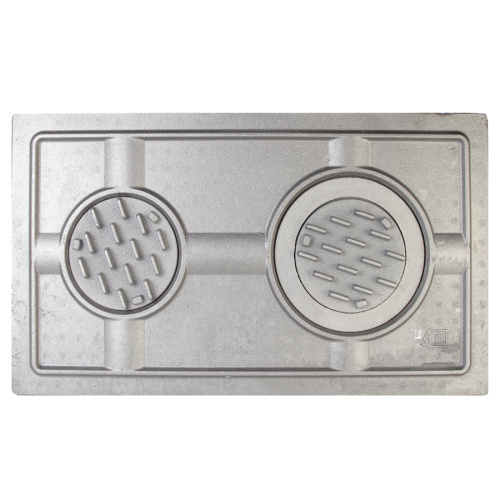 Плита чугунная Рубцовск П2-3А двухконфорочная 710*410