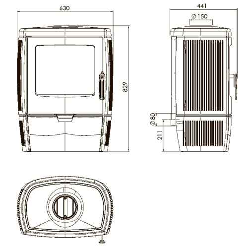 Печь-камин Plamen (Пламен) Alberto