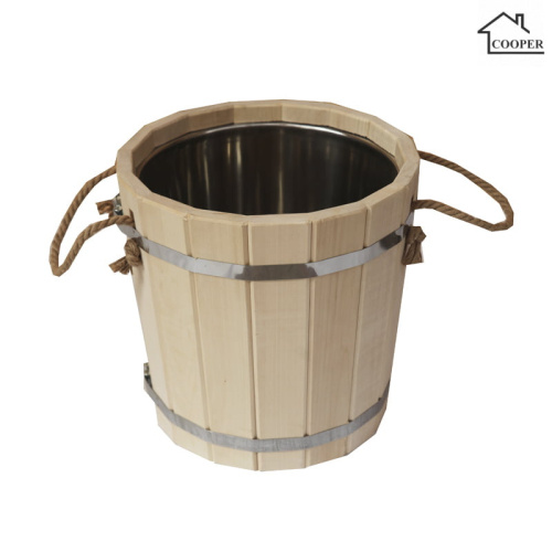 Запарник 15л Бондарь (Cooper) с нержавеющей вставкой без крышки ольха ЗДН-15