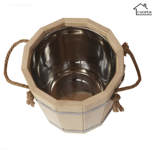 Запарник 20л Бондарь (Cooper) с нержавеющей вставкой без крышки ольха ЗДН-20