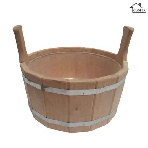 Шайка-таз 20л Бондарь (Cooper) с пластиковой вставкой ольха ШТП-20