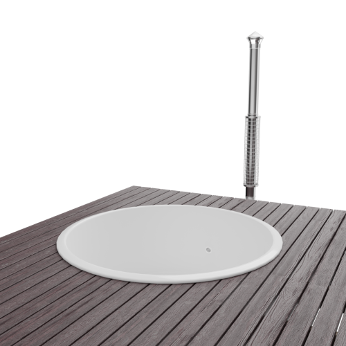 Купель BONDARSPA встраиваемая в террасу. Полное погружение.