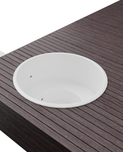 Купель BONDARSPA встраиваемая в террасу. Полное погружение.