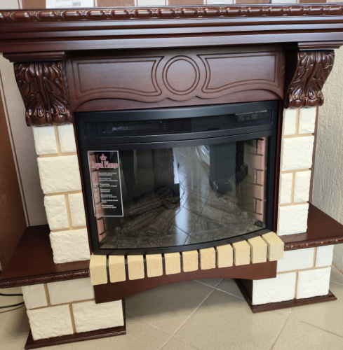 Комплект Портал Royal Flame Pierre Luxe Decor Шампань темный дуб + Очаг Royal Flame Dioramic 25 LED FX