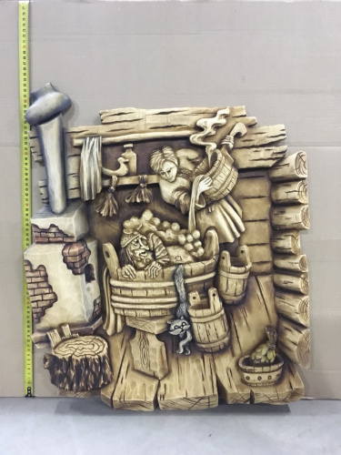 Панно резное "Дед да Иван"