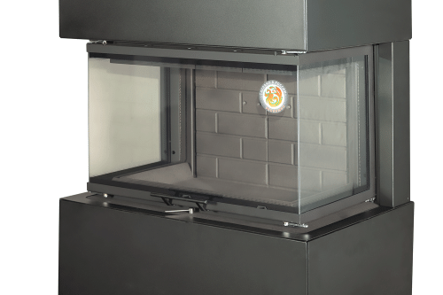 Камин РОДОС 800 ЧЕРНЫЙ шамот черный Экокамин