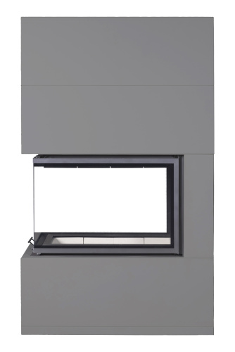 Камин РОДОС  900 ГРАФИТ, шамот белый, шамот черный Экокамин