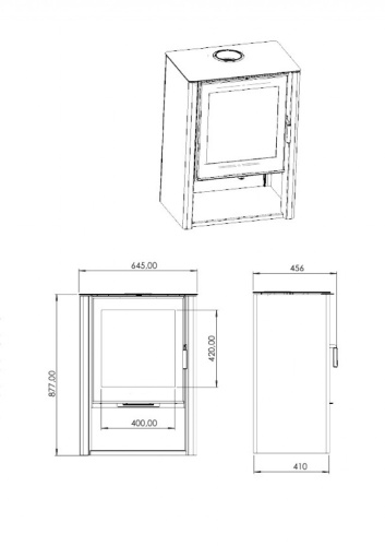 Печь-камин Мета-Бел Севан 7В