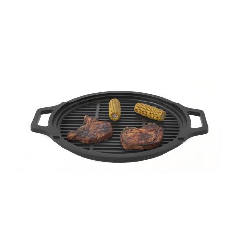 Решетка чугунная круглая Везувий "СТЕЙК" Ø 380мм ( с ручками)