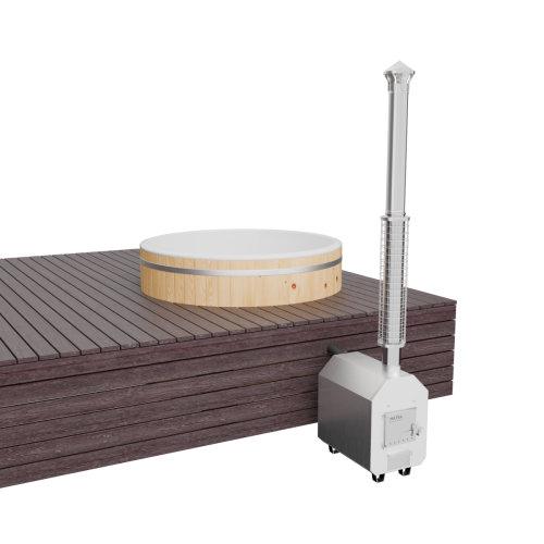 Купель BONDARSPA встраиваемая в террасу. Не полное погружение.