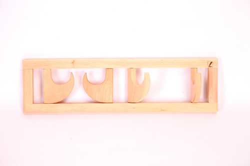 Вешалка Л 4 поворотных крючка ольха