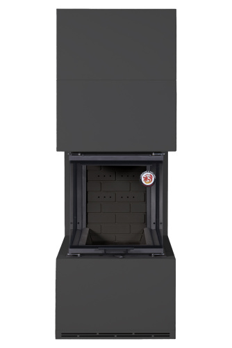 Камин РОДОС  900 ЧЕРНЫЙ, шамот белый, шамот черный Экокамин