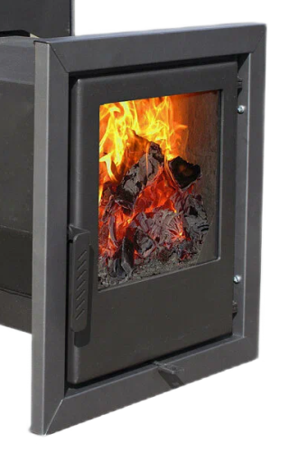 Печь для бани Варвара Мини с навесным баком стекло