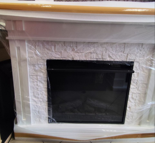 Комплект Портал Royal Flame Cambridge камень Block белый + Очаг Royal Flame Jupiter FX N Black