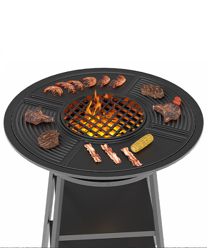 Гриль Везувий чугунный Fantastic Grill Ø 700 (чаша+подставка+плита Gurman Ø700+крышка)