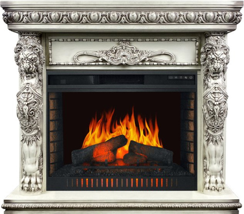 Комплект Портал Royal Flame Windsor слоновая кость, темная патина + Очаг Dimplex Symphony 30