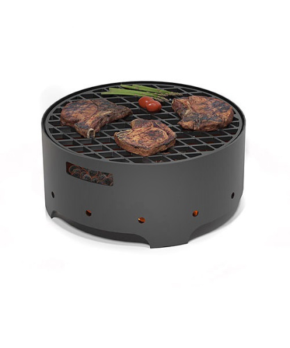 Мангал Везувий "Дачник" с чугунной решеткой "СТЕЙК" Ø 450мм на подставке