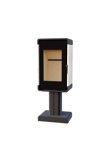 Печь-камин Астов Куб ПК 4581 с каменными панелями