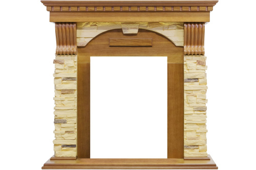 Комплект Портал Royal Flame Dublin арочный сланец темный дуб + Очаг Real Flame Oregan-S 3D BL