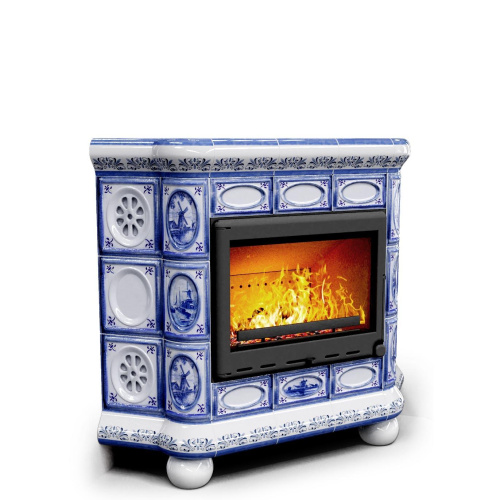 КимрПечь Изразцовый камин Медальон угловой Голландия (топка: Ладья-600)