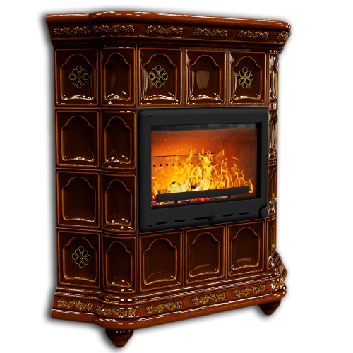 КимрПечь Истра угловой Каштан (комплектация: Ладья-600)