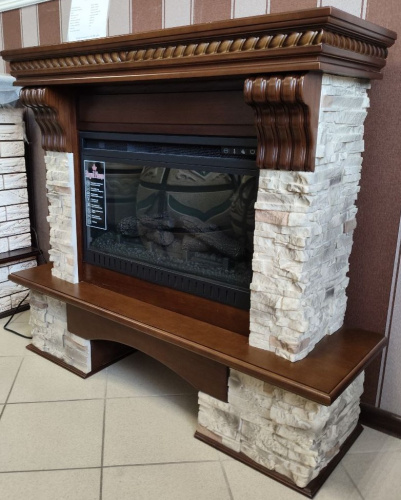 Комплект Портал RoyalFlame Aberdeen Тёмный дуб/Сланец + Очаг Vision 26 EF LED FX